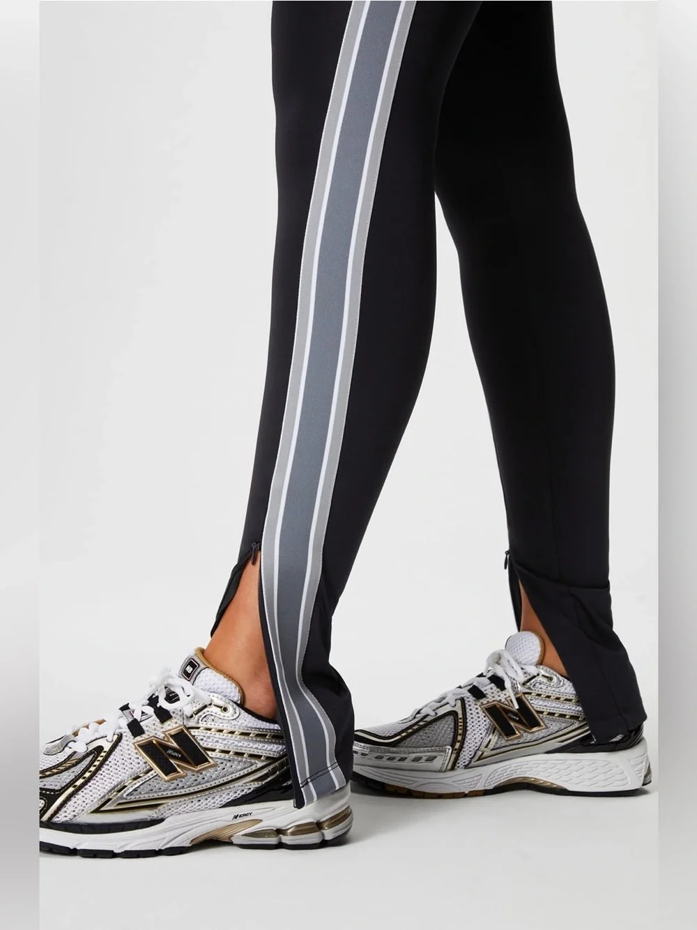 NWT Fabletics Motion365+ Twisted Stripe Pull-On Pants Black Size XL (12–14) - Picture 4 of 14
